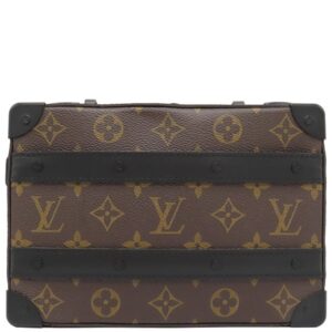 ルイヴィトン LOUIS VUITTON ショルダーバッグ ハンドル ソフトトランク モノグラムマカサー モノグラムマカサー マットブラック金具 茶 黒 M45935 RFID 【中古】