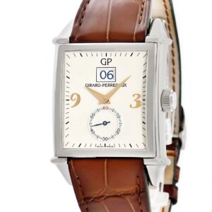 ジラールペルゴ GIRARD PERREGAUX ヴィンテージ1945 キング 25805-11-821-0 アイボリー ビッグデイト 角型 限定 メンズ 腕時計自動巻き ベージュ 【中古】