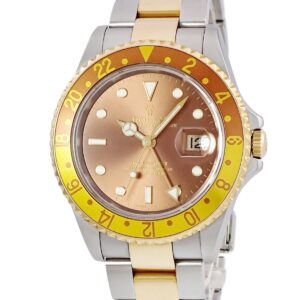 ロレックス ROLEX GMTマスター II 16713 F番 K18YG×SS コンビ ルートビア イエローロレゾール デイト メンズ 腕時計自動巻き ブラウン 【中古】中古美品
