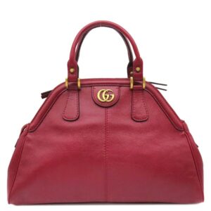 グッチ GUCCI 2WAYバッグ リベル ミディアム トップハンドル トートバッグ レザー レッド ゴールド金具 ハンドバッグ ショルダー 516459 【中古】中古美品