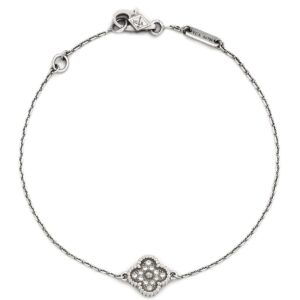ヴァンクリーフアーペル Van Cleef & Arpels ブレスレット スウィート アルハンブラ ホワイトゴールド Au750 18K WG ダイヤモンド 12石 VCARO85600 【保証書】 【中古】
