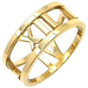 ティファニー Tiffany & Co リング 指輪 アトラス オープン イエローゴールド T&Co. 18K 750 YG 7.5号 【中古】新品同様品