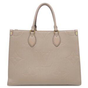 【★3％OFFクーポン】ルイヴィトン LOUIS VUITTON トートバッグ オンザゴー MM モノグラムアンプラント トゥルトレール ゴールド金具 モノグラムジャイアント M45607 RFID 【中古】中古美品