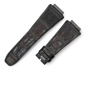 リシャール・ミル RICHARD MILLE 腕時計パーツ RM-11用 クロコダイル ブラック 純正 替え ベルト バンド ストラップ 28mm シャイニー 黒 ブラック 【中古】中古美品