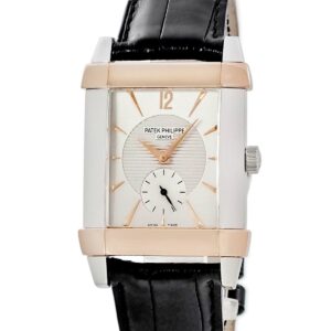パテックフィリップ PATEK PHILIPPE ゴンドーロ 5111PR-001 Pt950×K18RG コンビ スモールセコンド プラチナ メンズ 腕時計手巻き シルバー 【中古】中古美品