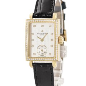 ヴァシュロン・コンスタンタン VACHERON CONSTANTIN キャビノチェ 19501 K18YG無垢 純正ダイヤ 角型 ヴィンテージ レディース 腕時計手巻き シルバー 【中古】