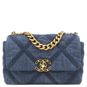シャネル CHANEL ショルダーバッグ CHANEL 19 デニム ブルー ゴールド金具 デニム チェーンショルダー AP0957 ランダムシリアル 【保存袋】 【中古】中古美品
