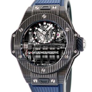 ウブロ HUBLOT ビッグバン MP-11 14デイ パワーリザーブ 3D カーボン 911.QD.0123.RX スケルトン 限定 メンズ 腕時計手巻き ブラック 【中古】