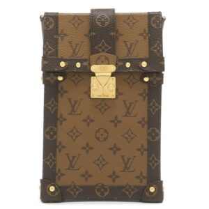 ルイヴィトン LOUIS VUITTON ショルダーバッグ ポシェット トランク ヴェルティカル モノグラムキャンバス モノグラムリバースキャンバス モノグラムリバース ゴールド金具 茶 M67873 RFID 【中古】
