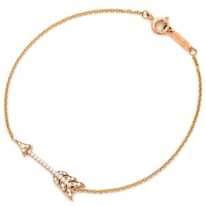 ティファニー Tiffany & Co ブレスレット アロー ローズゴールド T&Co. Au750 18K 18金 メレ ダイヤ 矢モチーフ 【中古】新品同様品