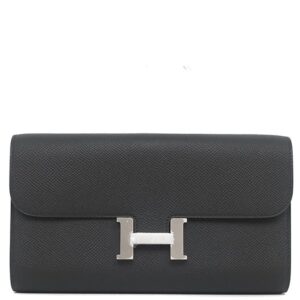 エルメス HERMES 長財布 コンスタンス トゥーゴー ヴォーエプソン ブラック シルバー金具 黒 2025年製 K 【箱】 【中古】