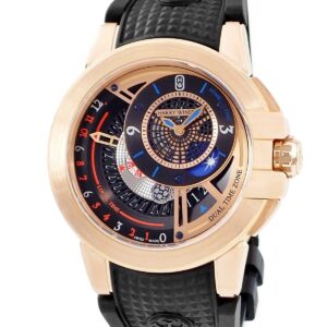 ハリーウィンストン Harry Winston オーシャン デュアルタイム オートマティック 44mm OCEATZ44RR011 K18RG無垢 メンズ 腕時計自動巻き ブラック 【中古】中古美品