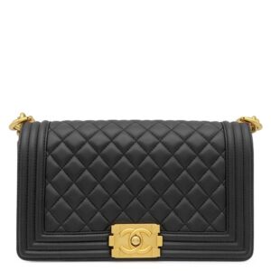 シャネル CHANEL ショルダーバッグ ボーイシャネル 25 ラムスキン ブラック ゴールド金具 黒 チェーンバッグ A67086 ランダムシリアル 【中古】中古美品