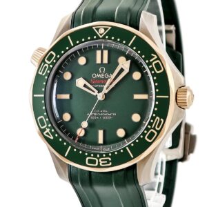 オメガ OMEGA シーマスター ダイバー 300M コーアクシャル 210.92.42.20.10.001 新品同様 逆回転防止ベゼル メンズ 腕時計自動巻き グリーン 【中古】