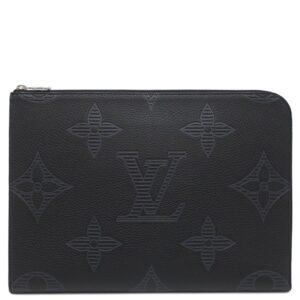 ルイヴィトン LOUIS VUITTON クラッチバッグ ポシェットジュール GM NM レザー トリヨンシャドウレザー ノワール シルバー金具 シャドウ ドキュメントケース M80044 TY5210 【中古】