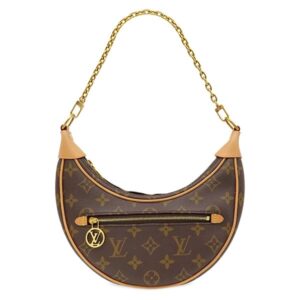 ルイヴィトン LOUIS VUITTON 2WAYバッグ ループ モノグラムキャンバス モノグラム ゴールド金具 茶 ハンドバッグ ショルダー M81098 RFID 【中古】