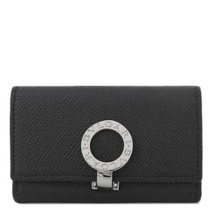 ブルガリ BVLGARI キーケース ブルガリブルガリ グレインレザー ブラック シルバー金具 黒 6連 6本 30422 【箱】 【中古】中古美品