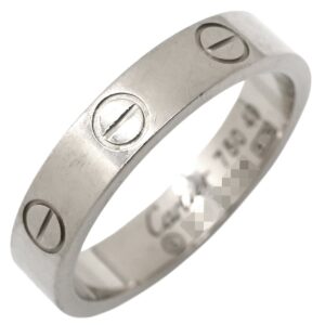 カルティエ Cartier リング 指輪 LOVE ミニラブリング ホワイトゴールド #49(JP9) 750 18K WG スモールモデル 9号 B4049600 【箱】 【中古】中古品