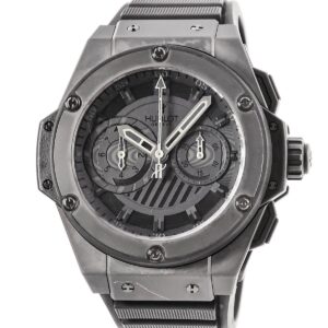 ウブロ HUBLOT キングパワー フドロワイヤント オールブラック 715.CI.1110.RX OH済 クロノグラフ 限定 メンズ 腕時計自動巻き ブラック 【中古】