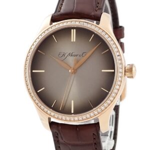 H.モーザー H. MOSER & CIE. エンデバー センターセコンド 1200-0400 K18RG無垢 純正ダイヤ シグネチャーフュメ メンズ 腕時計自動巻き グレー 【中古】中古美品