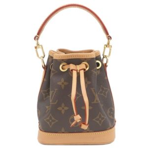 ルイヴィトン LOUIS VUITTON 2WAYバッグ ナノ ノエ モノグラムキャンバス モノグラム ゴールド金具 ショルダーバッグ ハンドバッグ 茶 M81266 RFID 【箱】 【中古】