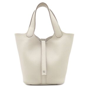 エルメス HERMES ハンドバッグ ピコタンロックPM トリヨンクレマンス べトン シルバー金具 オフホワイト 2024年製 W 【箱】 【中古】