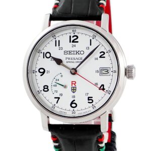 セイコー SEIKO プレザージュ スタジオジブリ 紅の豚 コラボ SARR005 5R65-0AV0 スプリングドライブ 限定 メンズ 腕時計自動巻き ホワイト 【中古】中古美品
