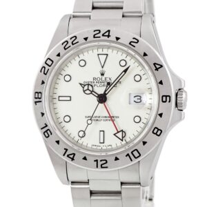 ロレックス ROLEX エクスプローラー II 16570 メーカーOH済 S番 アイボリー GMT ベンツ針 ヴィンテージ メンズ 腕時計自動巻き ホワイト 【中古】中古美品
