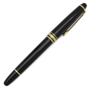 モンブラン Montblanc ボールペン マイスターシュテュック クラシック ローラーボール GP プレシャスレジン ブラック×ゴールド 黒インク 筆記確認済 132457 【中古】中古美品
