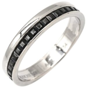 ブシュロン BOUCHERON リング 指輪 キャトル ブラック ハーフ ホワイトゴールド×ブラック #T54(JP14) Au750 18K 13.5号 JAL00206 【中古】