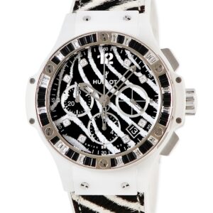 ウブロ HUBLOT ビッグバン ホワイトゼブラ クロノグラフ 341.HW.7517.VR.1975 純正ダイヤ 限定 メンズ 腕時計自動巻き ホワイト 【中古】中古美品