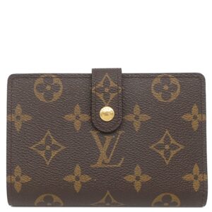 ルイヴィトン LOUIS VUITTON 二つ折り財布 ポルトフォイユ ヴィエノワ モノグラムキャンバス モノグラム ゴールド金具 がま口 イニシャル入り M61674 MI0088 【中古】