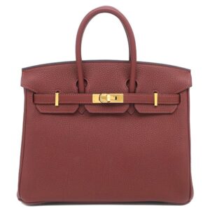 エルメス HERMES ハンドバッグ バーキン 25 トゴ ルージュアッシュ ゴールド金具 赤 A 【保存袋】 【中古】新品同様品