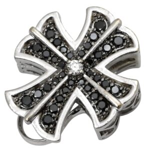ゆきざき YUKIZAKI ペンダントトップ ノンブル クロスモチーフ ダイヤモンド ホワイトゴールド 十字架 18K 750 WG ネックレストップ 【保証書】 【中古】中古品