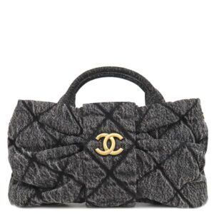 シャネル CHANEL ショルダーバッグ ミニ ボウ バッグ リボン デニム ブラック ヴィンテージ金具 デニム チェーンショルダー AS5849 ランダムシリアル 【箱】 【中古】未使用保管品