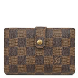 ルイヴィトン LOUIS VUITTON 二つ折り財布 ポルト モネ ビエ ヴィエノワ ダミエキャンバス ダミエエベヌ ゴールド金具 コンパクトウォレット 茶 N61664 TH0094 【中古】中古品