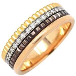 ブシュロン BOUCHERON リング 指輪 キャトル クラシック スモール 4カラー #T58 Au750 ダイヤ 18号 JRG00627 【中古】中古美品