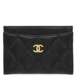 シャネル CHANEL カードケース クラシック レザー キャビアスキン ブラック ゴールド金具 黒 パスケース 名刺入れ AP0213 ランダムシリアル 【箱】 【中古】