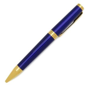 パーカー PARKER ボールペン インジェニュイティ ラッカー ゴールドPVD ダークブルーGT 青 ゴールド M(中字) 1.0 ツイスト式 黒インク 筆記確認済 【中古】新品同様品