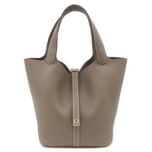 エルメス HERMES ハンドバッグ ピコタンロック MM 22 トリヨンクレマンス エトゥープ ゴールド金具 新品 未使用 グレージュ 2026年製 G 【箱】 【中古】未使用保管品