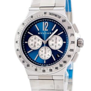 ブルガリ BVLGARI ディアゴノ ヴェロチッシモ クロノグラフ DG41SCH DG41C3SSDCHTA 未使用 ブルー メンズ 腕時計自動巻き ブルー 【中古】未使用保管品