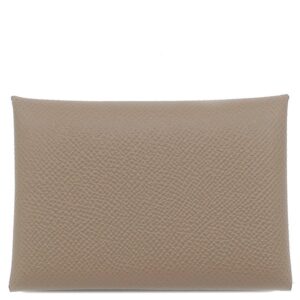 エルメス HERMES カードケース カルヴィ デュオ ヴォーエプソン エトゥープ シルバー金具 新品 未使用 フラグメントケース 2026年製 G 【箱】 【中古】未使用保管品