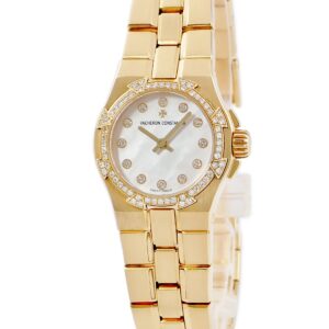 ヴァシュロン・コンスタンタン VACHERON CONSTANTIN オーヴァーシーズ 16550/423J-8885 K18YG無垢 純正ダイヤ シェル レディース 腕時計クオーツ ホワイト 【中古】中古美品