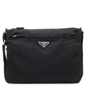 プラダ PRADA ショルダーバッグ 三角ロゴ ショルダー ナイロン ブラック シルバー金具 黒 斜め掛け ナイロンバッグ BT0421 【中古】中古品