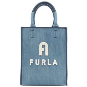 フルラ FURLA 2WAYバッグ オポチュニティ ミニ デニム ブルー シルバー金具 OPPORTUNITY MINI トート ショルダー 青 WB00831 【保存袋】 【中古】