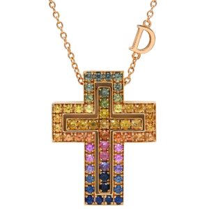 ダミアーニ DAMIANI ネックレス ベルエポック レインボー ピンクゴールドXマルチカラー 750 18金 サファイヤ ペンダント 20084310 【箱】 【中古】中古美品