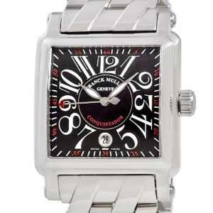 フランクミュラー FRANCK MULLER コンキスタドール コルテス 10000HSC AC OH済 ブラック スクエア デイト メンズ 腕時計自動巻き ブラック 【中古】中古美品