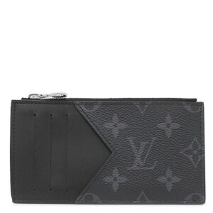 ルイヴィトン LOUIS VUITTON コインケース コインカード ホルダー タイガ モノグラムエクリプス ノワール シルバー金具 黒 タイガ モノグラム フラグメントケース M30271 RFID 【中古】新品同様品