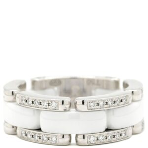 シャネル CHANEL リング 指輪 ウルトラ コレクション MM ダイヤリング ホワイト×ホワイトゴールド T50(JP10) 白 WG Au750 18K 18金 10号 【中古】