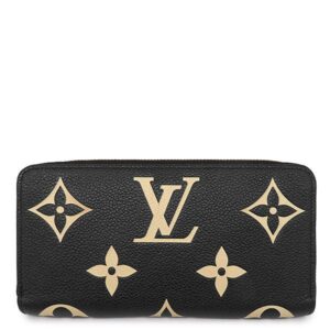 ルイヴィトン LOUIS VUITTON 長財布 ジッピー ウォレット レザー バイカラーモノグラムアンプラントレザー ブラック×ベージュ ゴールド金具 黒 ラウンドファスナー 小銭入れ M80481 RFID 【保存袋】 【中古】中古美品